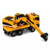 LEAN TOYS 1:14 RC Excavator Truck with Movable Bucket, Lights, Sounds – Yellow