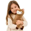 LEAN TOYS Plush Alpaca Llama Stuffed Animal Soft Fur Beige 38 cm