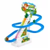 LEAN TOYS Track Dinosaur Slide Moving Stairs Figures Lights Sounds