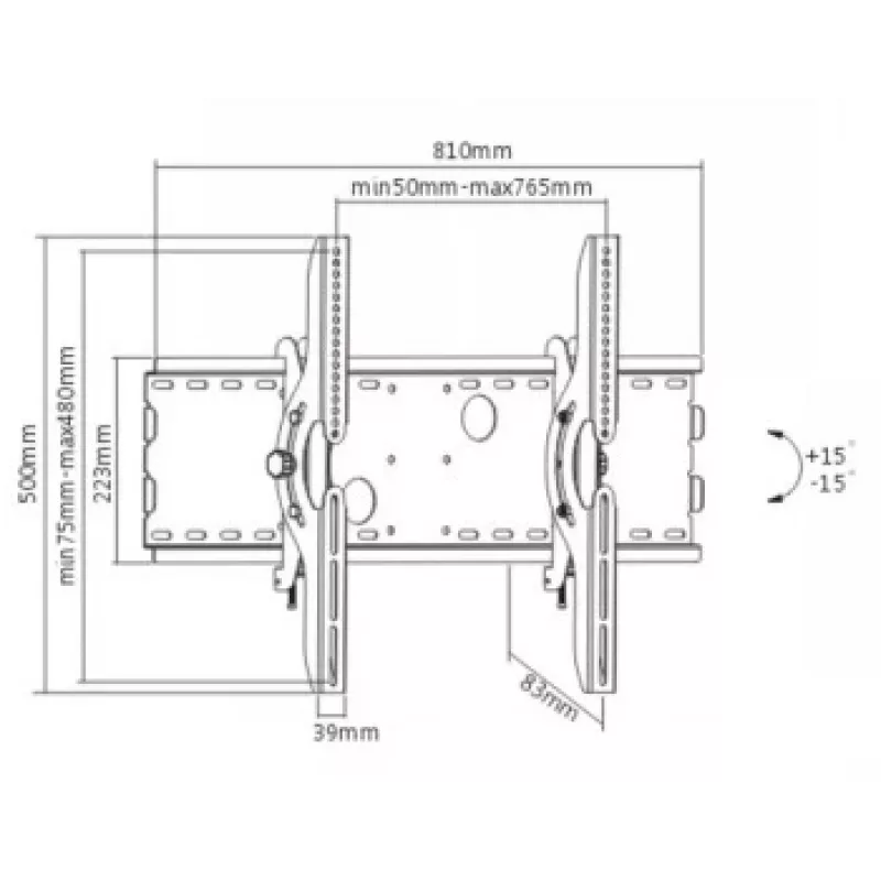LH-GROUP WALL MOUNT 37-70 600X400 TILT