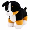LEAN TOYS Plush Soft Dog Cuddly Toy Bernese Mountain Dog 30x30 cm