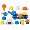 LEAN TOYS Eco-Friendly Wooden Ice Cream Maker Set for Kids, 26 pcs