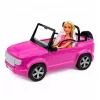 LEAN TOYS Anlily Doll in a Purple Convertible Car with Phone Holder and Headphones Playset