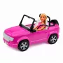 LEAN TOYS Anlily Doll in a Purple Convertible Car with Phone Holder and Headphones Playset