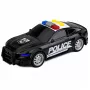LEAN TOYS Police Car with Lights and Sounds, Black, 1:32 Scale