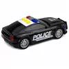 LEAN TOYS Police Car with Lights and Sounds, Black, 1:32 Scale