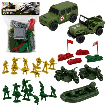 LEAN TOYS Military Set Soldiers Vehicles Military Base Tower Figures 46 pcs