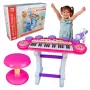 SUPRIMO EVA Educational Electronic Keyboard with Microphone, 37 Keys, 8 Tones, 8 Rhythms, Recording, Battery Powered, Multicolour