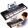 MK 2115 Educational Portable Keyboard 37-Key Electronic Piano with 8 Tones, 8 Rhythms, 4 Demo Songs, Microphone Input, Black