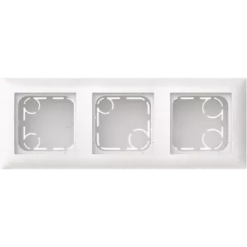 Busch-Jaeger 1713-914 Surface-Mount Box, 3-Gang, High Profile, Alpine White