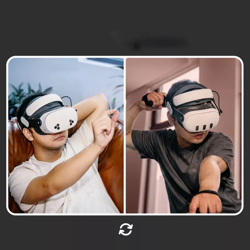 BOBOVR M3 Pro+ Battery Head Strap with 6500 mAh Battery and Charging Dock for Meta Quest 3/3S - White