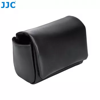 JJC CL-M Black PU Leather Camera Case for Fujifilm X100VI, X100V, X-E5 and Canon V1