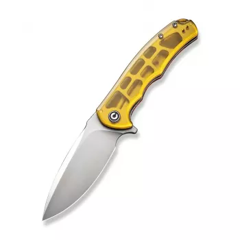 CIVIVI Praxis Folding Knife with Nitro-V Drop Point Blade and Ultem Amber Handle