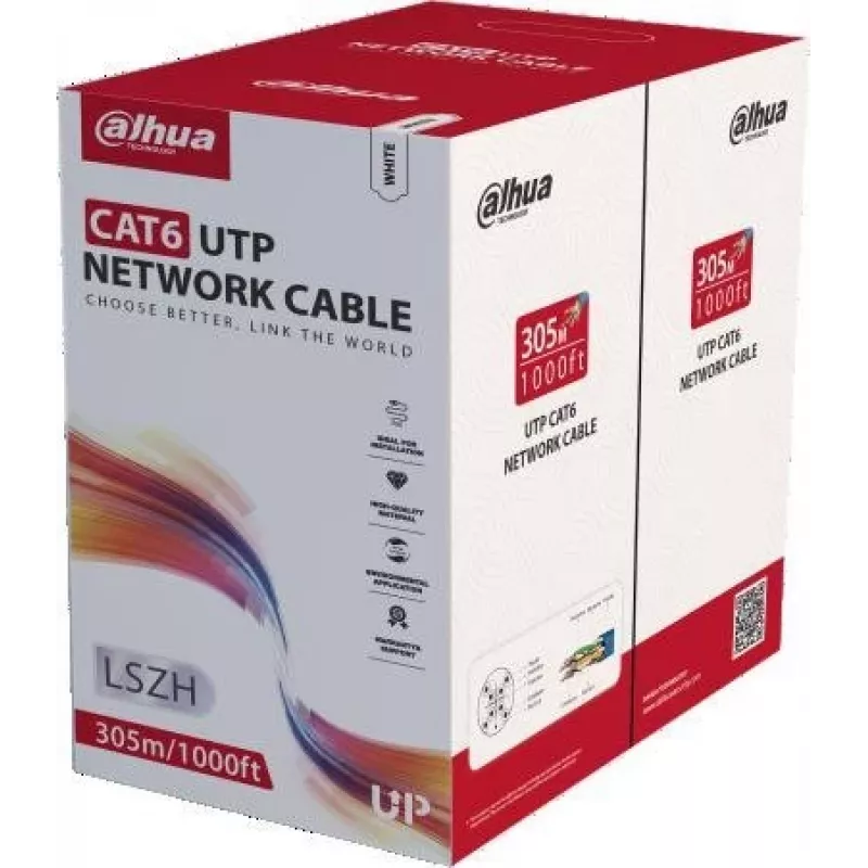 DAHUA PFM923I-6UN-C CAT6 UTP Bulk Cable 305m White