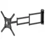 Brateck LPA84-445XL Full-Motion TV/Monitor Wall Mount for 37-80 inch Screens, 50kg Capacity, VESA up to 600x400, Dual Articulating Arm, Matte Black