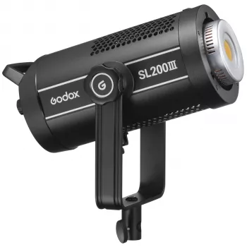 Godox SL200III 200W Daylight LED Video Light with Bowens Mount, 5600K, CRI 96+, TLCI 97+, App Control, Silent Fan, 11 FX Effects