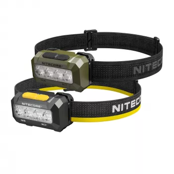 Nitecore HA19 600 Lumen White & Red LED Headlamp with IPX7 Waterproof Rating, 100m Beam Distance, Dual Button Interface, Reflective Headband, 3x AAA Powered