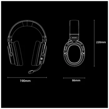 AWEI AT36 Wireless Over-Ear Headphones with Microphone, Bluetooth 5.4, Black