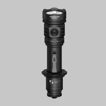 Armytek Predator PRO MAX Tactical Flashlight 3000 Lumens, Warm White, 501m Beam, Cree XHP70.2, Rechargeable 21700, Black