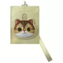 Nimmy Big EyedPet 2.0 Cat Card Wallet Khaki - Slim PU Leather Card Holder with Snap Button, 6 Card Slots, Water-Resistant, Unisex