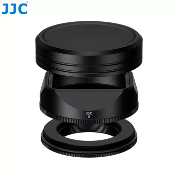 JJC LH-JXF23F28 Lens Hood & Cap Set for Fujifilm XF 23mm/27mm F2.8 R WR - Black