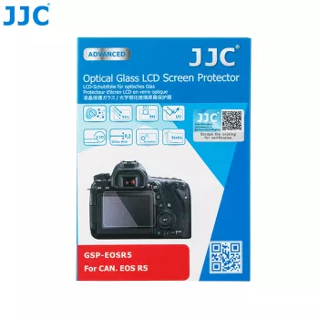 JJC Tempered Glass Screen Protector for Canon EOS R5 (9H, 0.3mm, 2.5D, Clear)