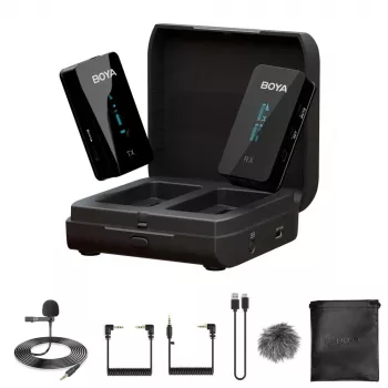 BOYA BY-XM6-K1 2.4GHz Wireless Lavalier Microphone System for Cameras and Smartphones