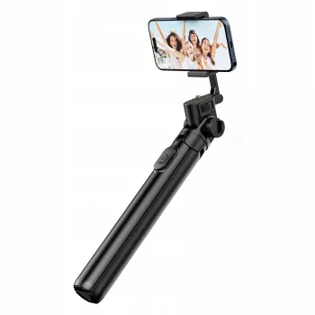 ULANZI MT-70 5-Section Aluminum Monopod Selfie Stick Tripod with Detachable Bluetooth Remote, Dual Phone Holders and 1/4 inch Screw, Extends to 880 mm, Black
