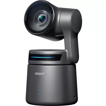 OBSBOT Tail Air PowerUp Combo 4K AI Tracking PTZ Conference Camera with NDI|HX3, Smart Remote, USB-C to Ethernet Adapter, Built-in Battery, Dual Mics, MicroSD Recording
