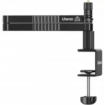 ULANZI LS26 Microphone Boom Arm with Rotating Arm, Desk Clamp, 750 mm Reach, Aluminum Alloy, Black