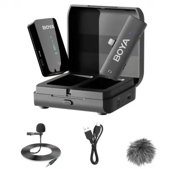 BOYA BY-XM6-K3 2.4GHz Wireless Lavalier Microphone System for iOS Devices with Lightning Connector