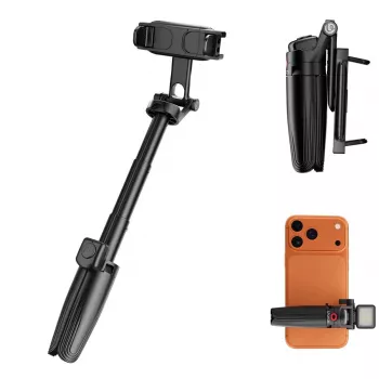 ULANZI Mini Selfie Stick Tripod with Bluetooth Remote for Smartphones, Black