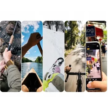 ULANZI ZJ09 Magnetic Neck Mount for Action Cameras - 360° Swivel, Hands-Free POV, Flexible Silicone Strap, GoPro/DJI/Insta360 Compatible