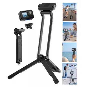 ULANZI MA70 Magnetic Mini Tripod Grip for DJI Osmo Action 3/4/5 Pro, GoPro, Insta360, Smartphones - Black
