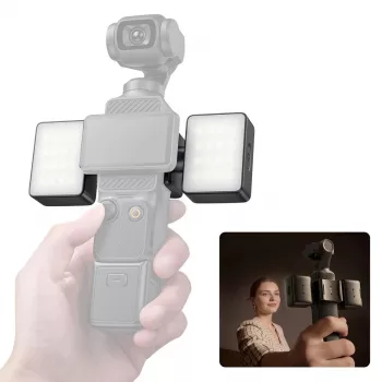 ULANZI LM06 Dual Magnetic LED Fill Light for DJI Osmo Pocket 3/4, 2500K-9000K, CRI≥95, 800mAh