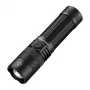 SUPERFIRE F1-S 1500 Lumen Rechargeable LED Flashlight with Telescopic Zoom, 5 Modes, IP44, Black