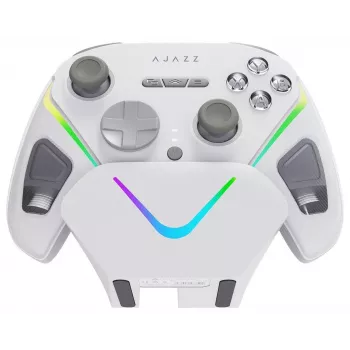 AJAZZ GP100S Wireless Gaming Mouse with Charging Dock - White