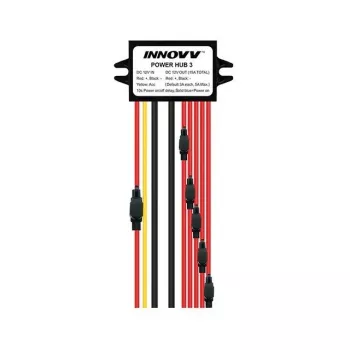 INNOVV Power Hub 3 - Waterproof 12V Power Splitter for 5 Devices with Battery Protection and Fuses