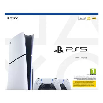Sony PlayStation 5 Slim Disc Edition 1TB Console - White & Black