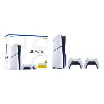 Sony PlayStation 5 Slim Disc Edition 1TB Console - White & Black