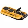 Hamax Sno Taxi Snow Racer Sledge – Yellow HDPE Kids Snow Sled with Steering Wheel and Hand Brake