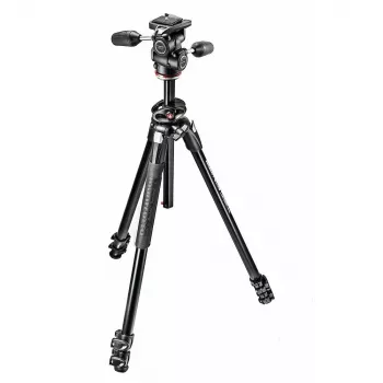 Manfrotto 290 Dual Aluminium 3-Section Tripod with 3-Way Pan/Tilt Head MK290DUA3-3W