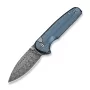 CIVIVI Mini Shakan Damascus Blue Folding Knife 2.375 inch Damascus Blade G10 Handle