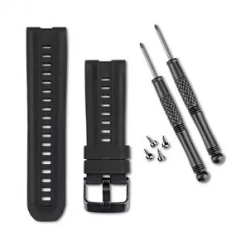 Garmin QuickFit 26 Watch Band for tactix, Fenix 7X, Enduro, Descent Mk2 - Black Silicone