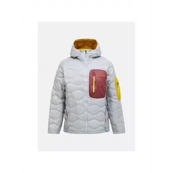 PEAK PERFORMANCE Men's Helium Utility Down Hood Jacket Grey L