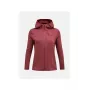 PEAK PERFORMANCE Women's Trail Polartec Power Grid Zip Hood Red M