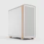Fractal Design Summit Chalk White Solid TV Stand with Oak Accents