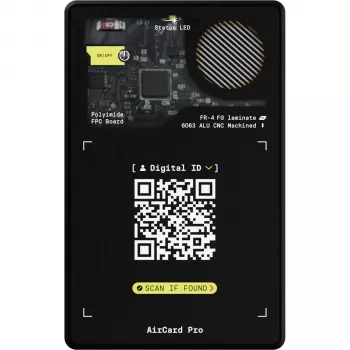 Rolling Square AirCard Pro Bluetooth Tracker for Apple Find My - Black