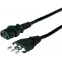 VALUE Power Cable Italy Type L to IEC C13 1m Black