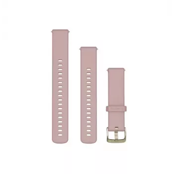 Garmin Quick Release Silicone Watch Band 18mm Powder Pink with Rose Gold Buckle